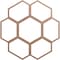Ekena Millwork Florin Wood Fretwork Pierced Ceiling Medallion, Wood (Paint Grade), 28"OD x 9 7/8"ID x 3/8"T CMWP28X28X0375FOMF - alternate 1